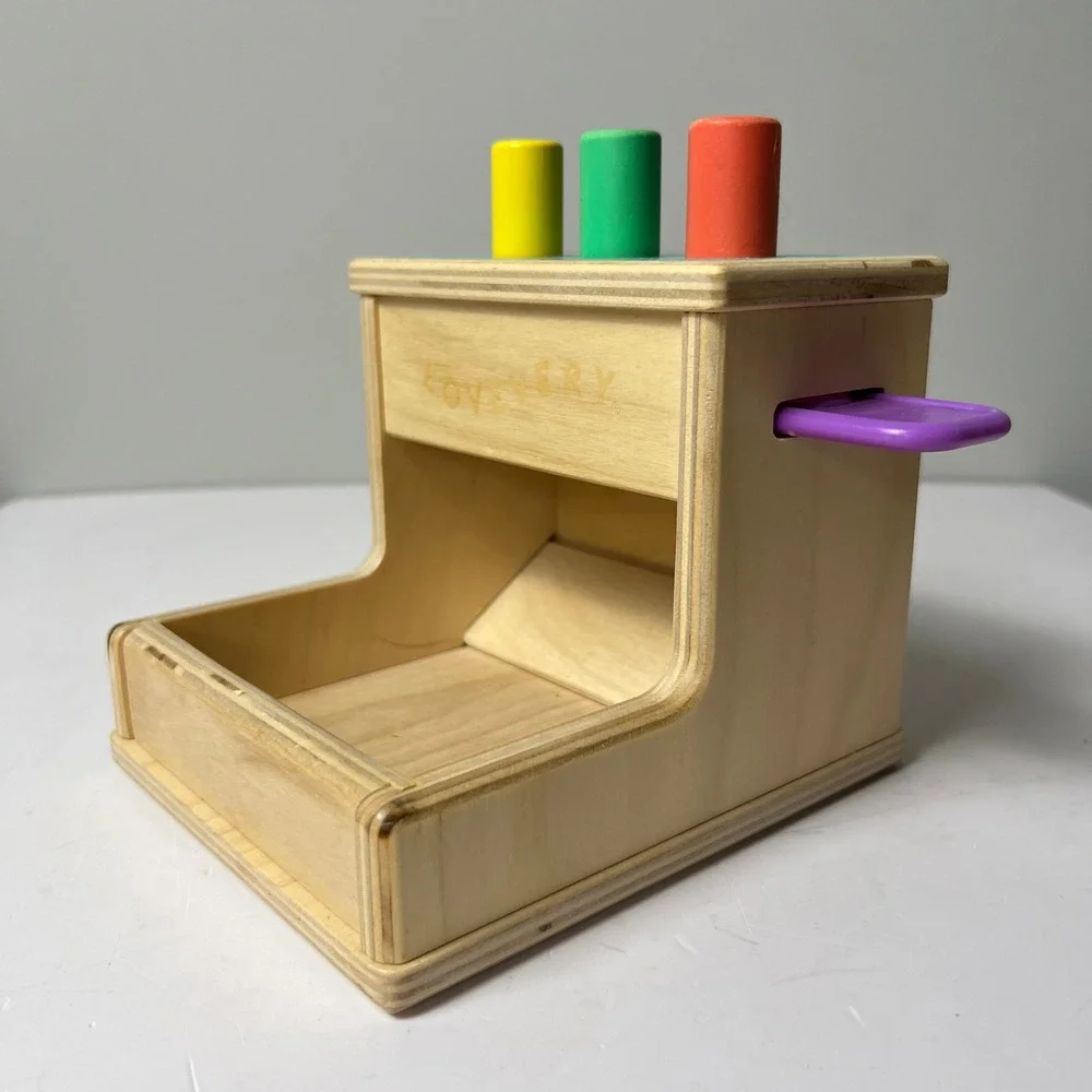 Lovevery Wooden Peg Drop Box Toddler Multicolor Montessori Toy Development